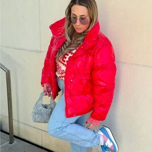 Red Target Puffer Coat